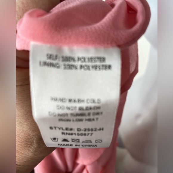 One One Six Nordstrom Pink Spaghetti Adjustable Strap Maxi Dress - Picture 4 of 8